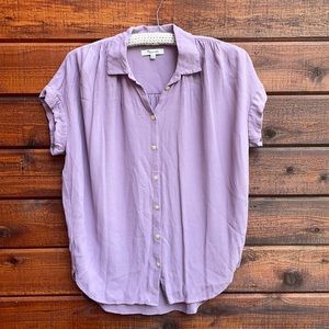 Madewell Purple Lavender Central Drapey Shirt Sz XS